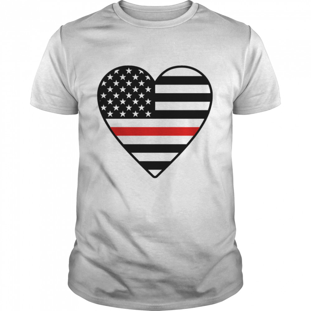 Heart American flag Classic Men's T-shirt