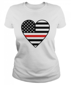 Heart American flag  Classic Women's T-shirt