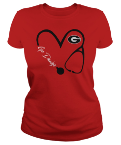 Heart Georgia Bulldogs go dawgs nurse Classic Ladies