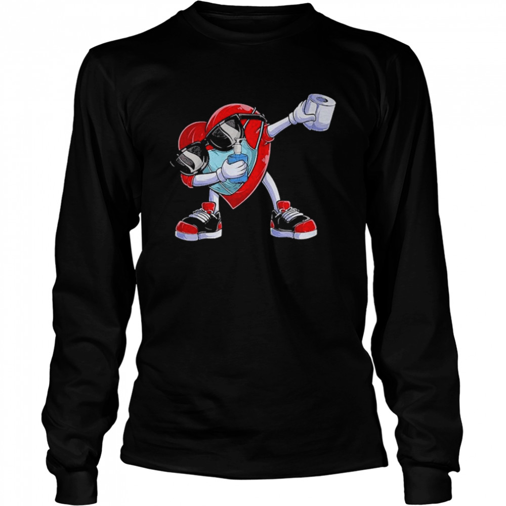 Heart Wearing Mask Long Sleeved T-shirt