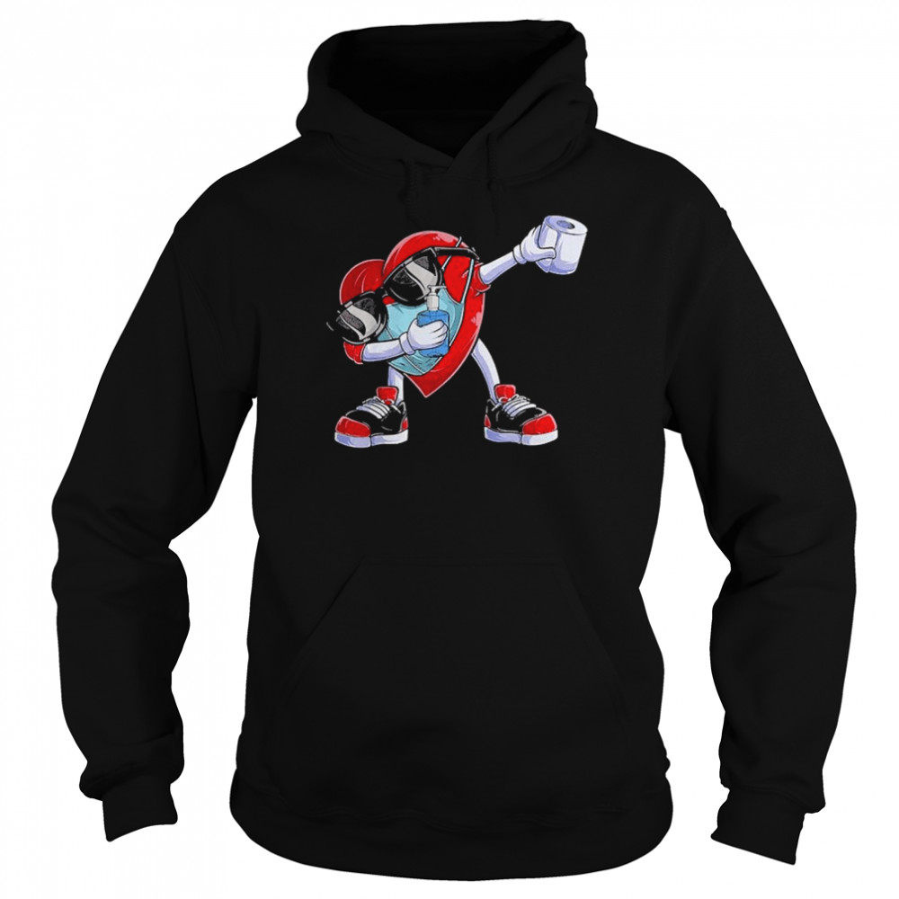 Heart Wearing Mask Unisex Hoodie