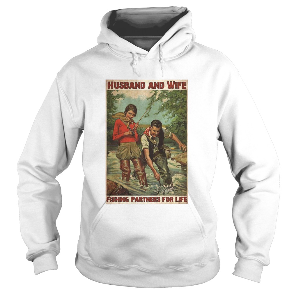 Husband And Wife Fishing Partners For Life Hoodie
