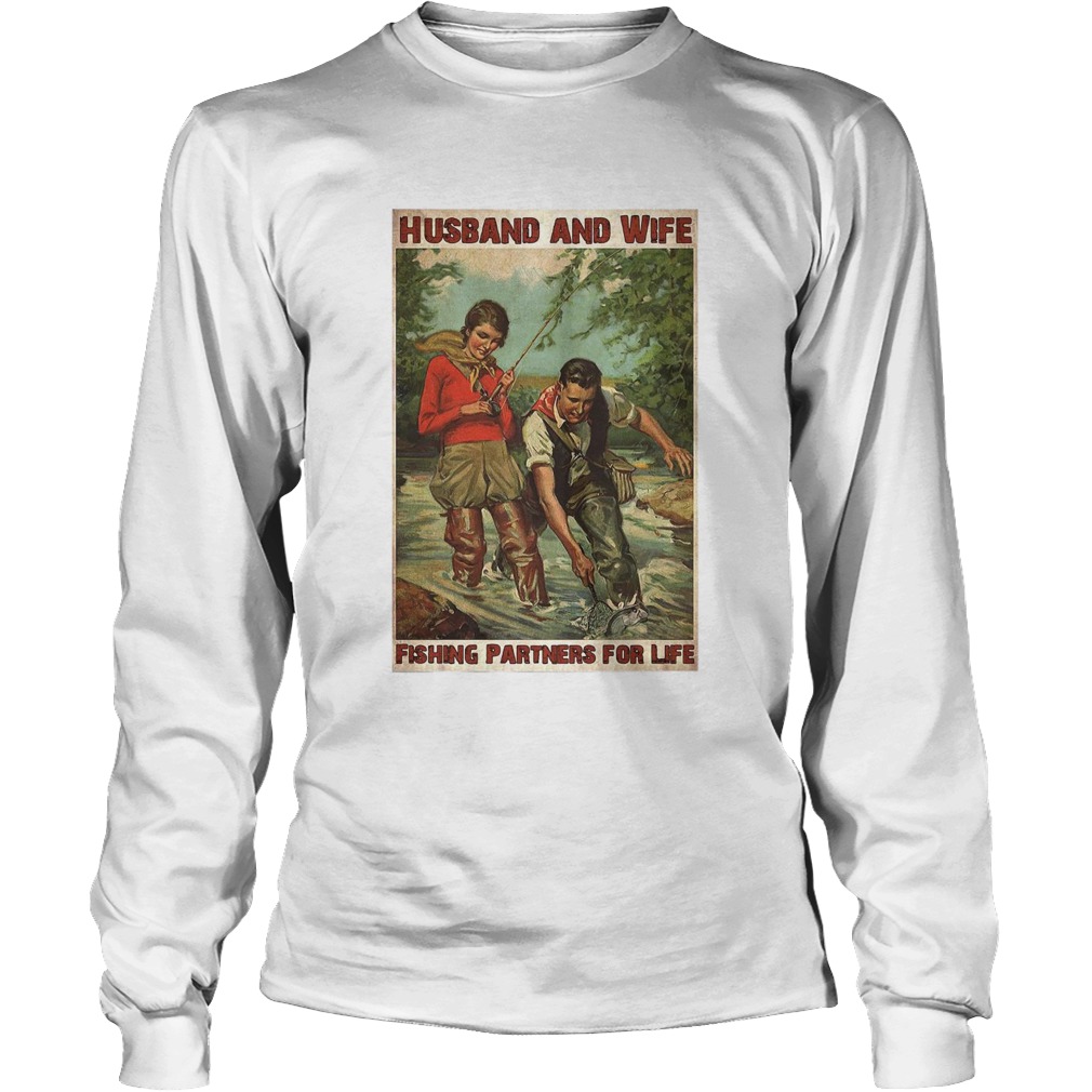 Husband And Wife Fishing Partners For Life Long Sleeve