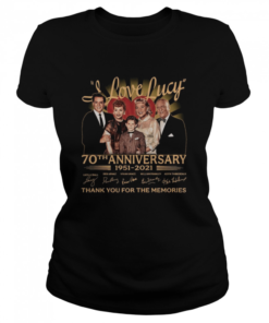 I Love Lucy 80th Anniversary 1951 2021 Thank You For The Memories Signatures  Classic Women's T-shirt