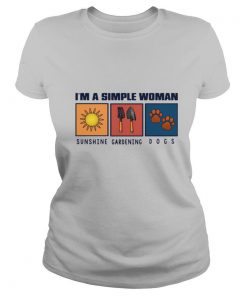 I'm A Simple Woman Sunshine Gardening Dogs shirt