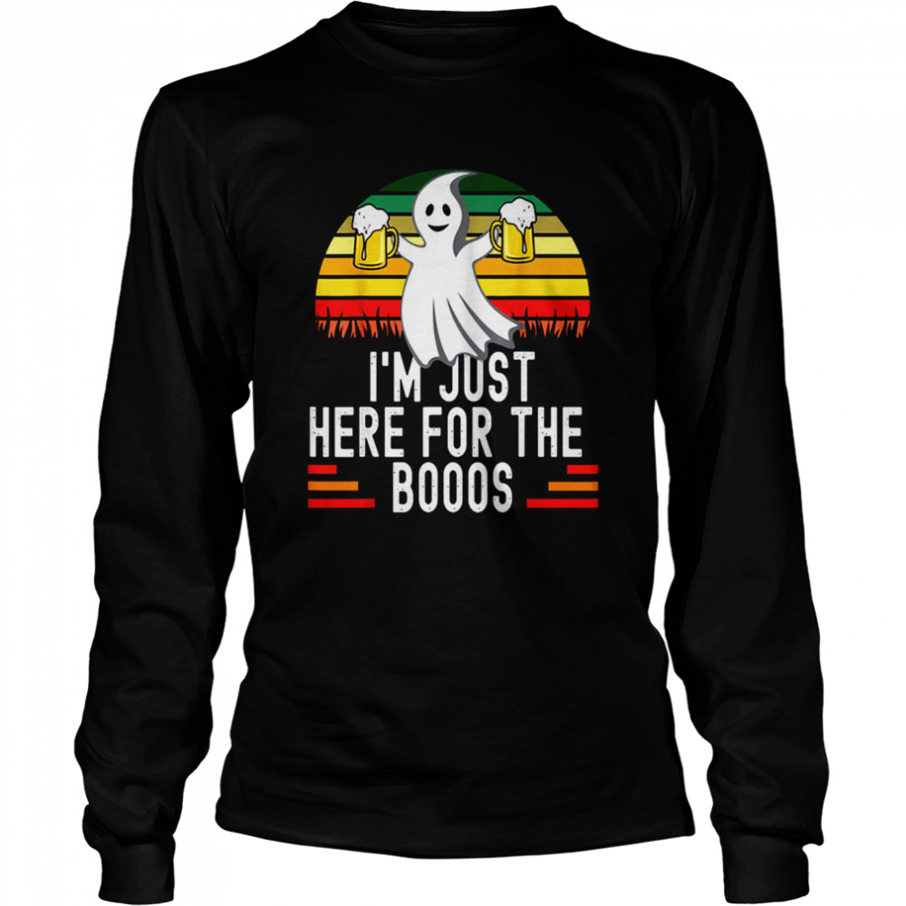 Im Just Here For The Boos Creepy Ghost Costume Original Long Sleeved T-shirt