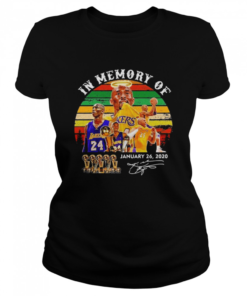 In memory of Kobe Bryant january 26 2021 signature vintage  Classic Women's T-shirt