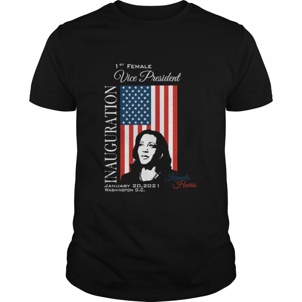 Inauguration 2021 Souvenir First Female Vp Harris Biden American Flag shirt