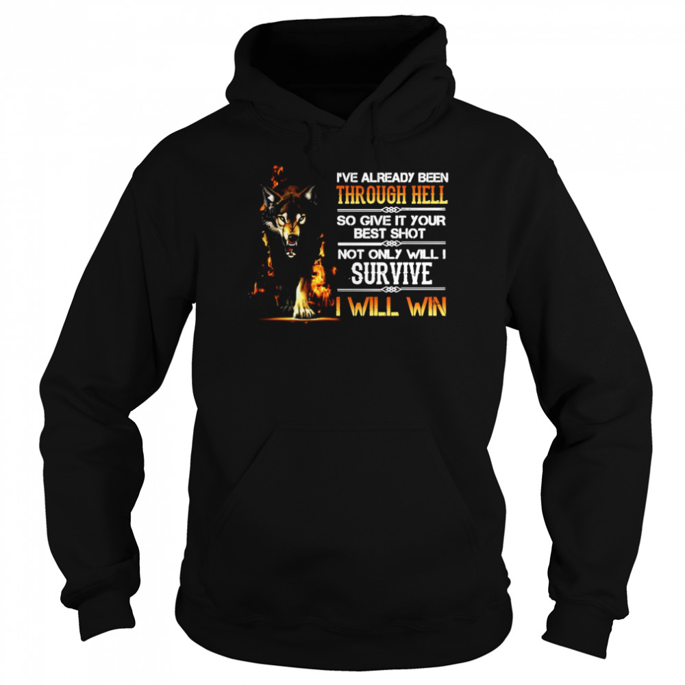 I’ve Already Been Through Hell So Give It Your Best Shot Not Only Will I Survive I Will Win Unisex Hoodie
