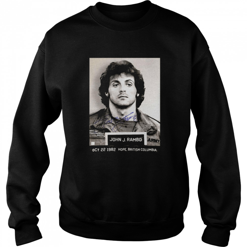 John Rambo Mugshot Signature Unisex Sweatshirt