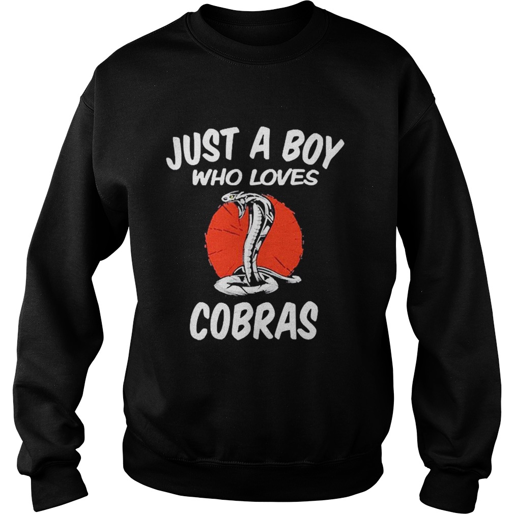 Just A Boy Who Loves Cobras Cobra Snake Sweatshirt
