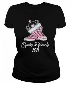 Kamala Harris Chucks and Pearls 2021 pink Converse sneakers  Classic Women's T-shirt