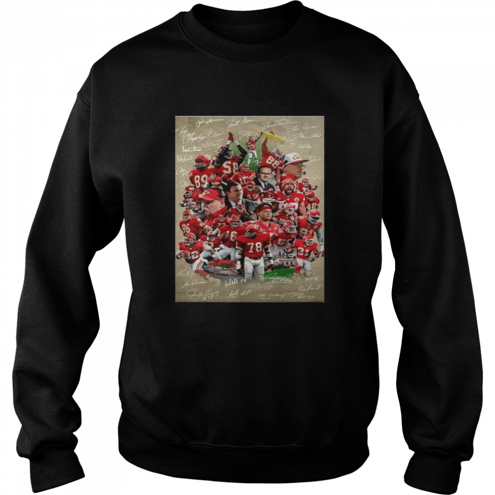 Kansas city chiefs super bowl champions team players Unisex Sweatshirt