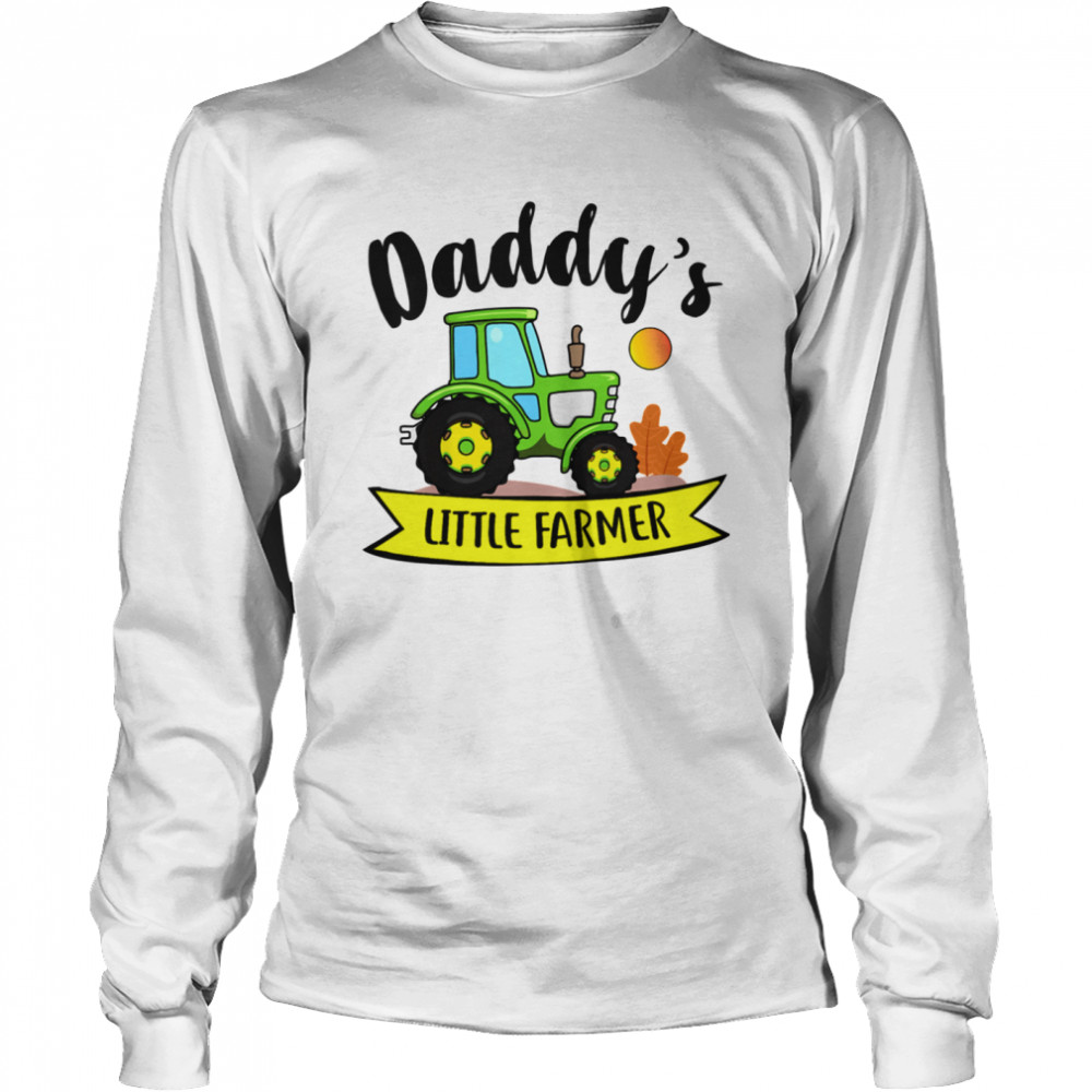 Kids Daddys Little Farmer Agrimotor Country Farm Girls Boys Long Sleeved T-shirt