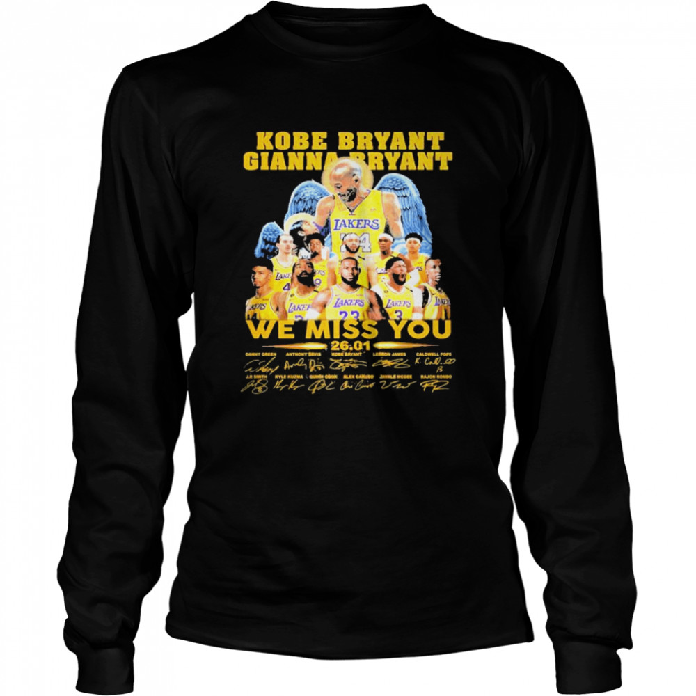 Kobe bryant gianna bryant we miss you Long Sleeved T-shirt