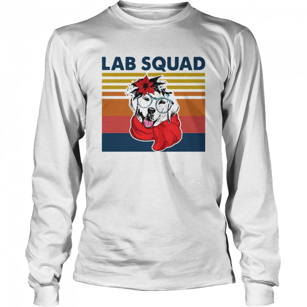Labrador Lab Squad Duck Hunting Vintage Long Sleeved T-shirt