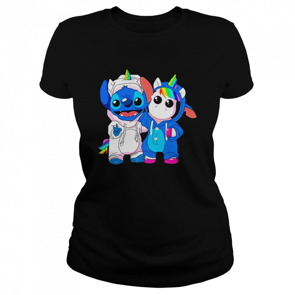 Lilo And Stitch With Unicorn 2021  Classic Women's T-shirt