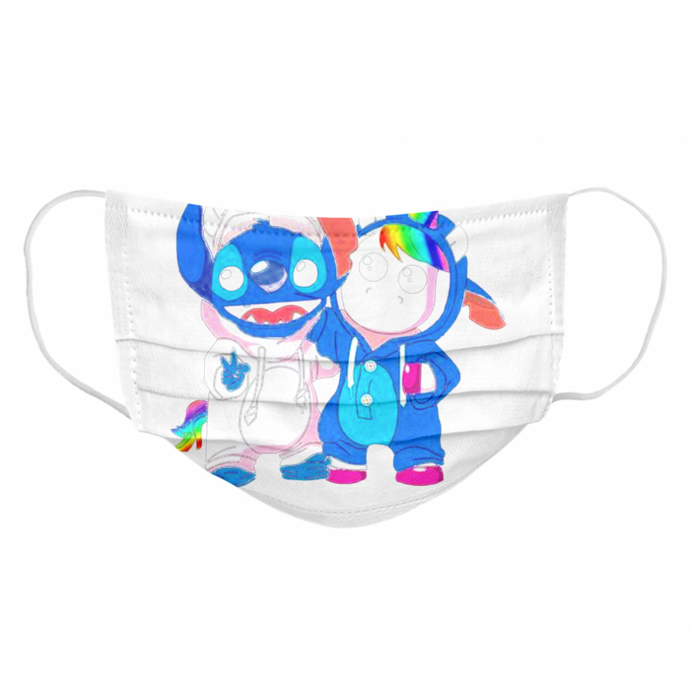 Lilo And Stitch With Unicorn 2021  Cloth Face Mask