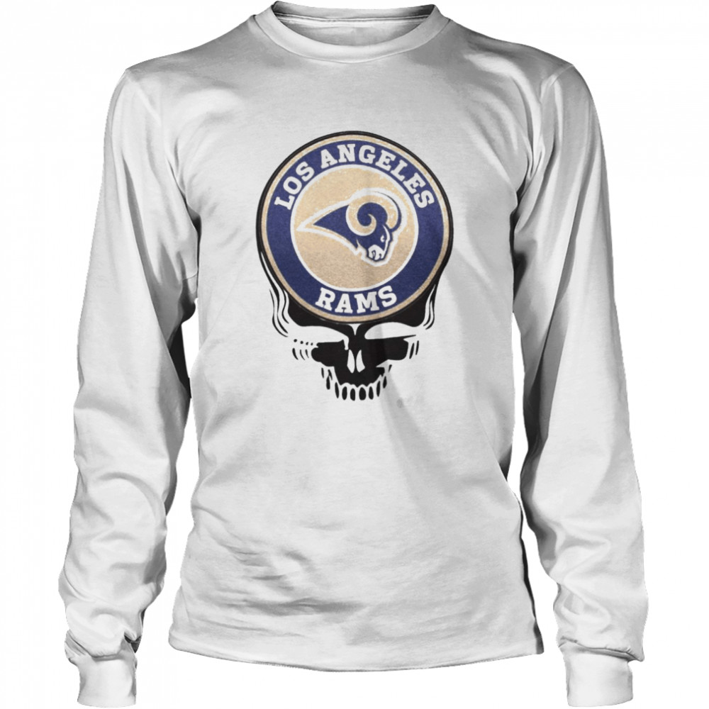 Los angeles rams football skull Long Sleeved T-shirt