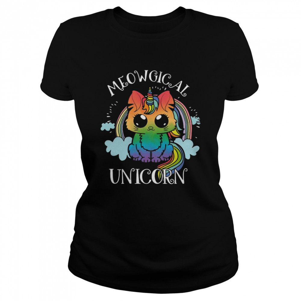 Meowgical Unicorn Funny  Classic Women's T-shirt
