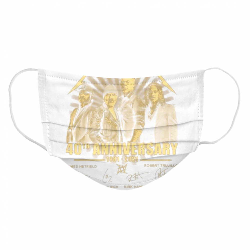 Metallica 40th anniversary thank you for the memories signatures Cloth Face Mask