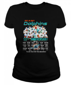 Miami Dolphins 55th anniversary 1966 2021 thank you for the memories signatures  Classic Women's T-shirt