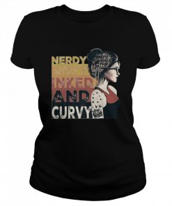Nerdy Dirty Inked And Curvy Book Girl Vintage  Classic Women's T-shirt