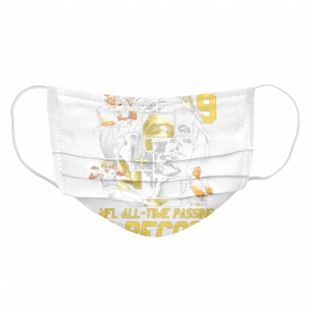New Orleans Saints Nfl all time passing to record signature Cloth Face Mask