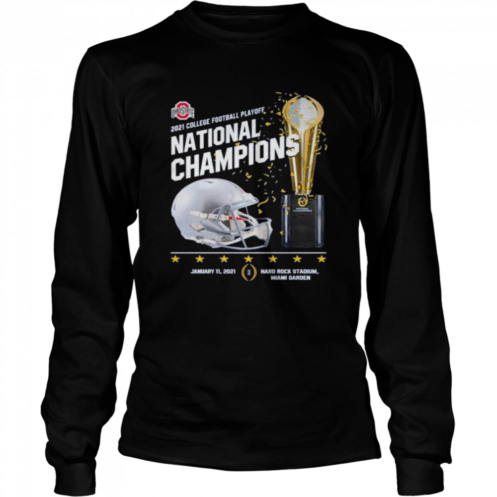 Ohio State Buckeyes 2021 college football playoff National Champions Ohio State 24 52 Alabama Hard Rock Stadium Miami Garden Long Sleeved T-shirt