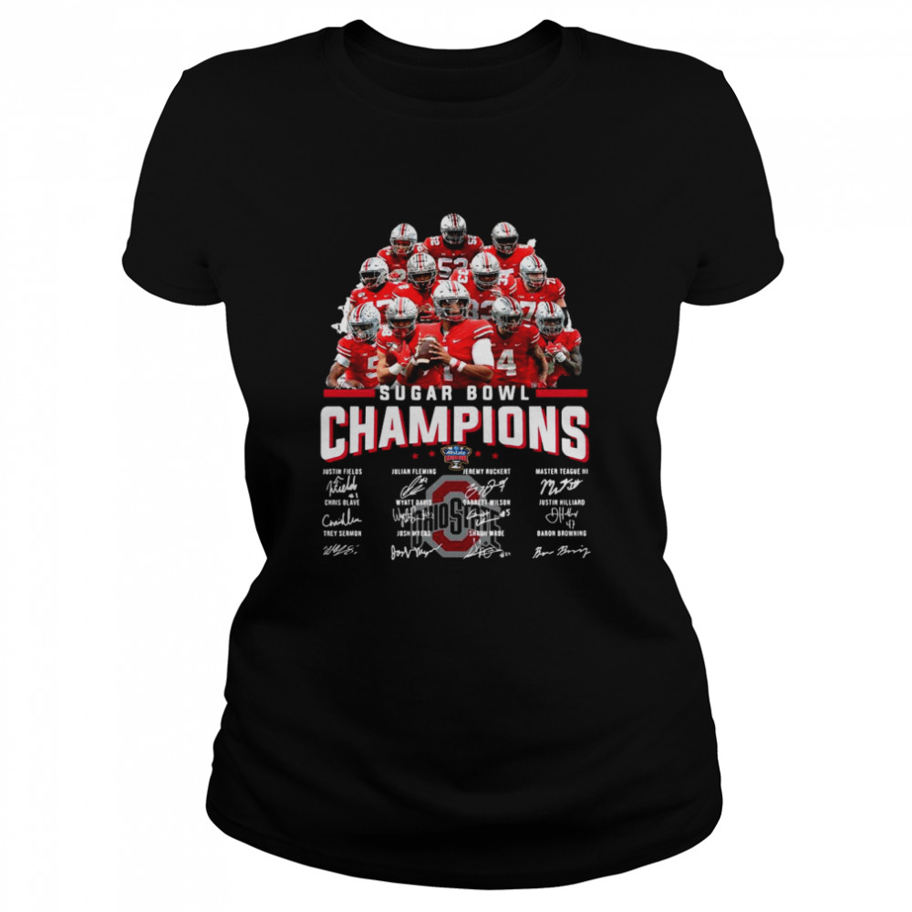 Ohio State Buckeyes Sugar Bowl Champions Signatures Classic Women's T-shirt