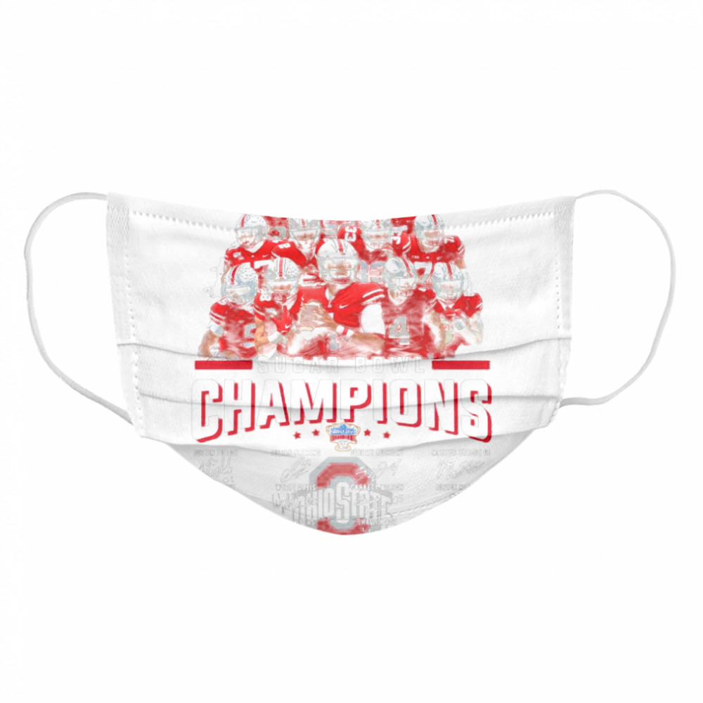 Ohio State Buckeyes Sugar Bowl Champions Signatures Cloth Face Mask