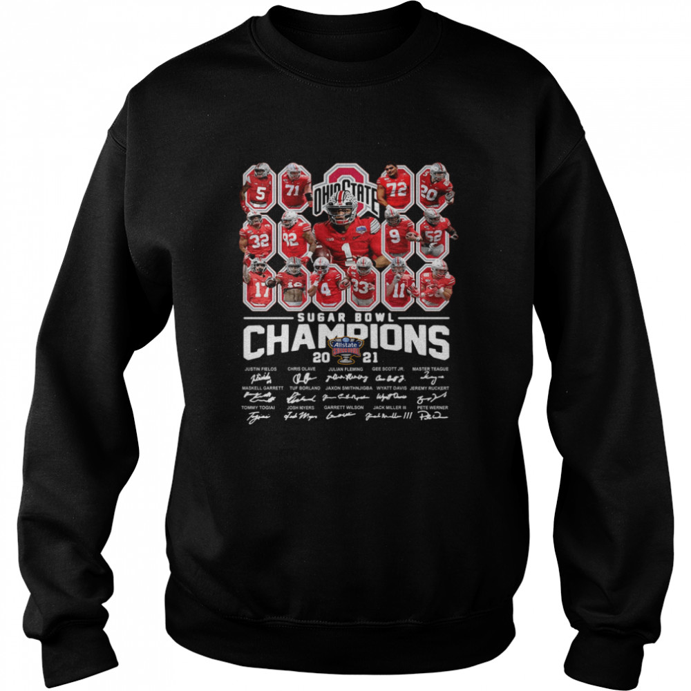 Ohio State sugar bowl Champions 2021 signatures Unisex Sweatshirt