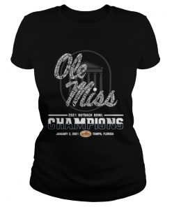 Ole Miss Rebels 2021 Outback Bowl Champions Raymond James Stadium Tampa Florida  Classic Ladies