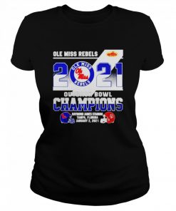 Ole Miss Rebels 2021 Outback Bowl Champions Raymond James Stadium Tampa Florida  Classic Women's T-shirt