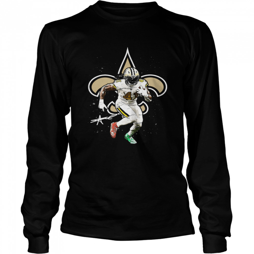 Orleans Saints Roman Harper signature Long Sleeved T-shirt
