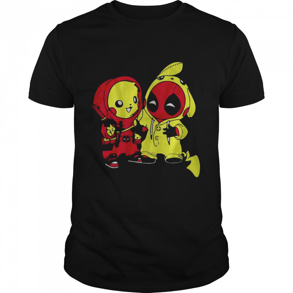 Up to 5XLarge Deadpool Pikachu PIKAPOOL T-shirt . 