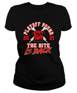 Playoff Pound 2021 Cleveland Browns The Bite Is Back  Classic Women's T-shirt