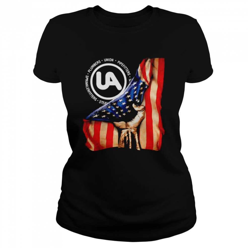 Plumbers Union Pipefitters American Flag Classic Women's T-shirt