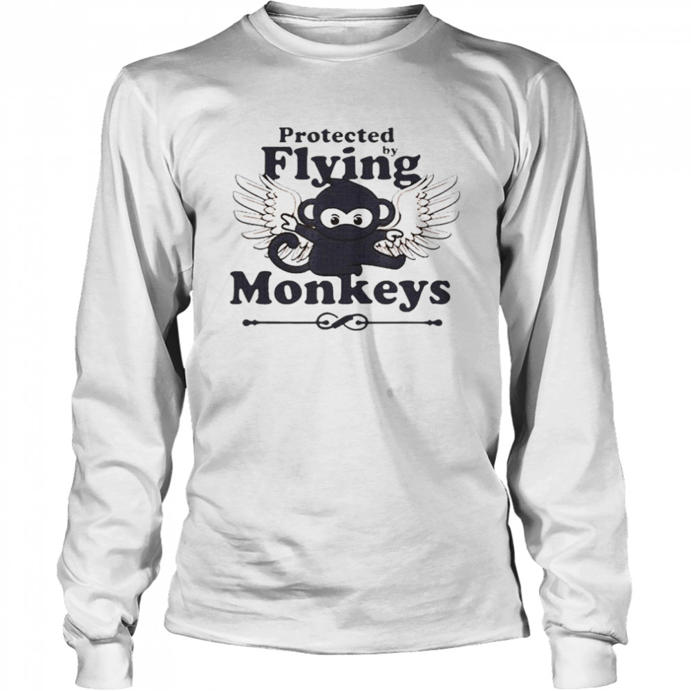 Protected By Flying Monkeys Ninja Long Sleeved T-shirt