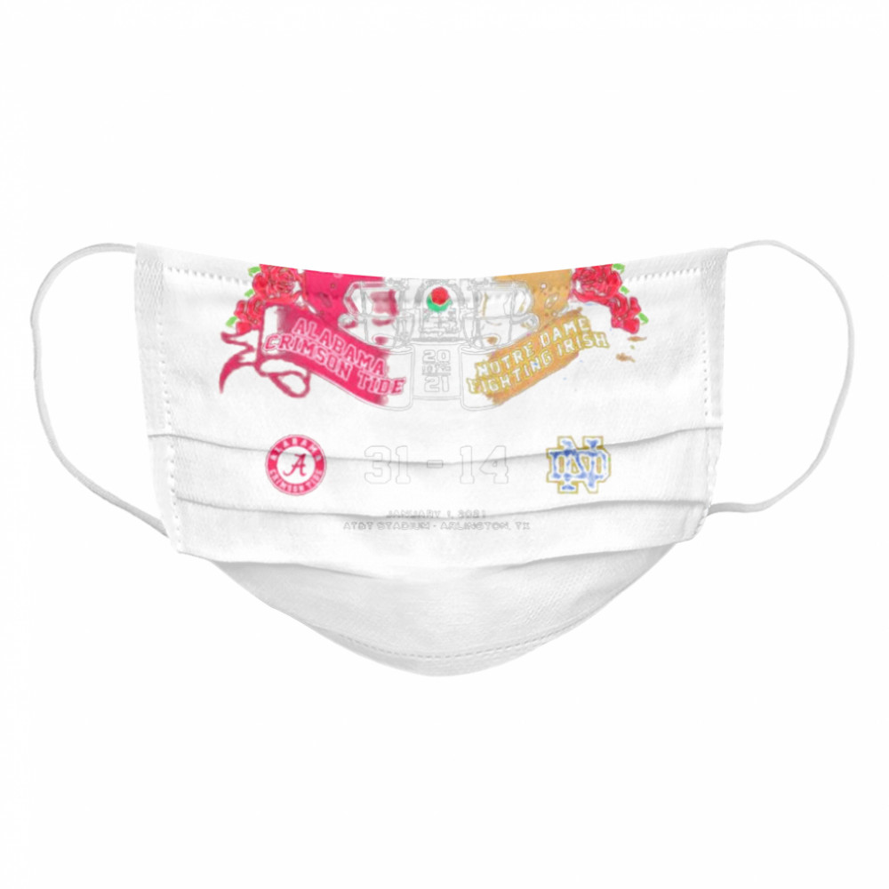 Rose bowl alabama crimson tide 31 14 notre dame fighting irish 2021 Cloth Face Mask