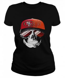 San Francisco 49ers and Los Angeles Lakers Skull sunglass  Classic Women's T-shirt