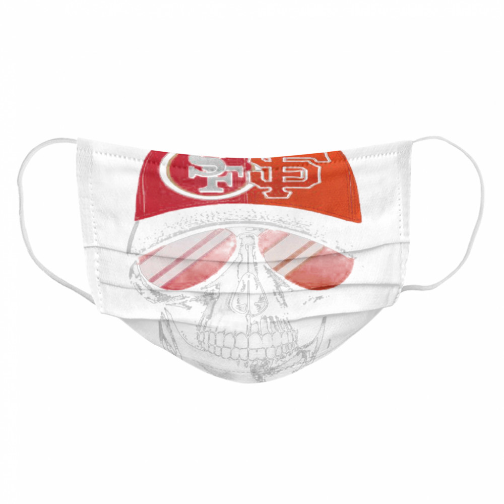 San Francisco 49ers and Los Angeles Lakers Skull sunglass  Cloth Face Mask