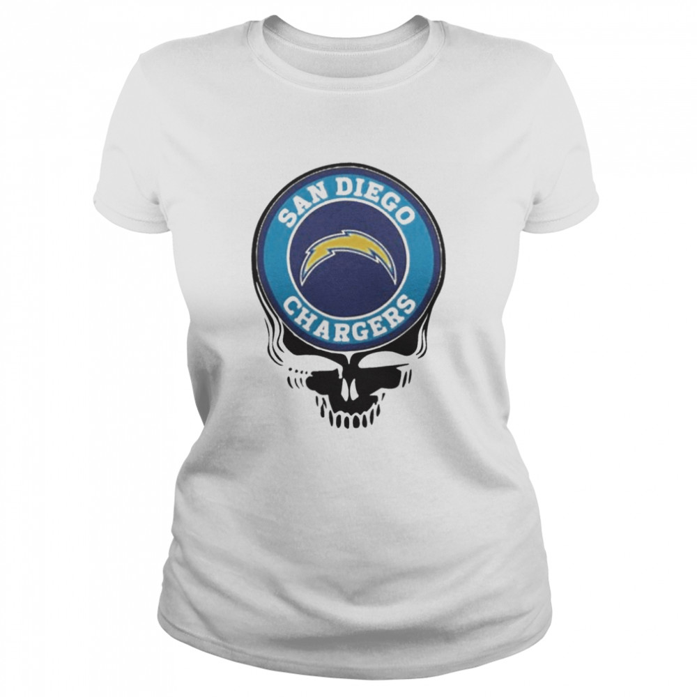San diego chargers football skull Classic Women's T-shirt