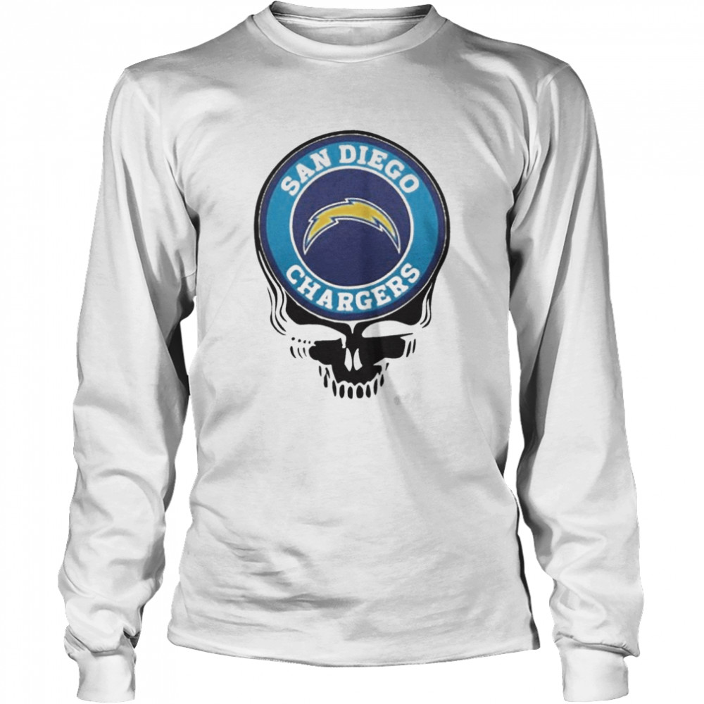 San diego chargers football skull Long Sleeved T-shirt