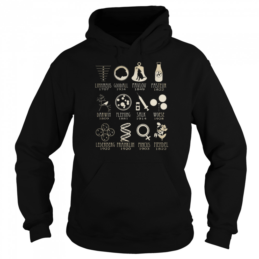 Science Linnaeus Goodall Pavlove Franklin Mendel Salk Thank Unisex Hoodie