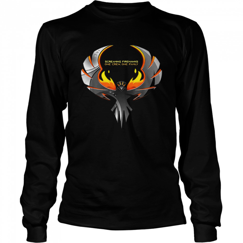 Screaming Firehawks One Crew One Family Long Sleeved T-shirt