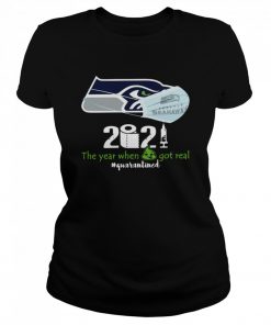 Seahawks face mask 2021 toilet paper the year when got real #quarantined  Classic Women's T-shirt