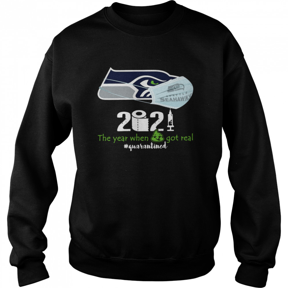 Seahawks face mask 2021 toilet paper the year when got real #quarantined Unisex Sweatshirt