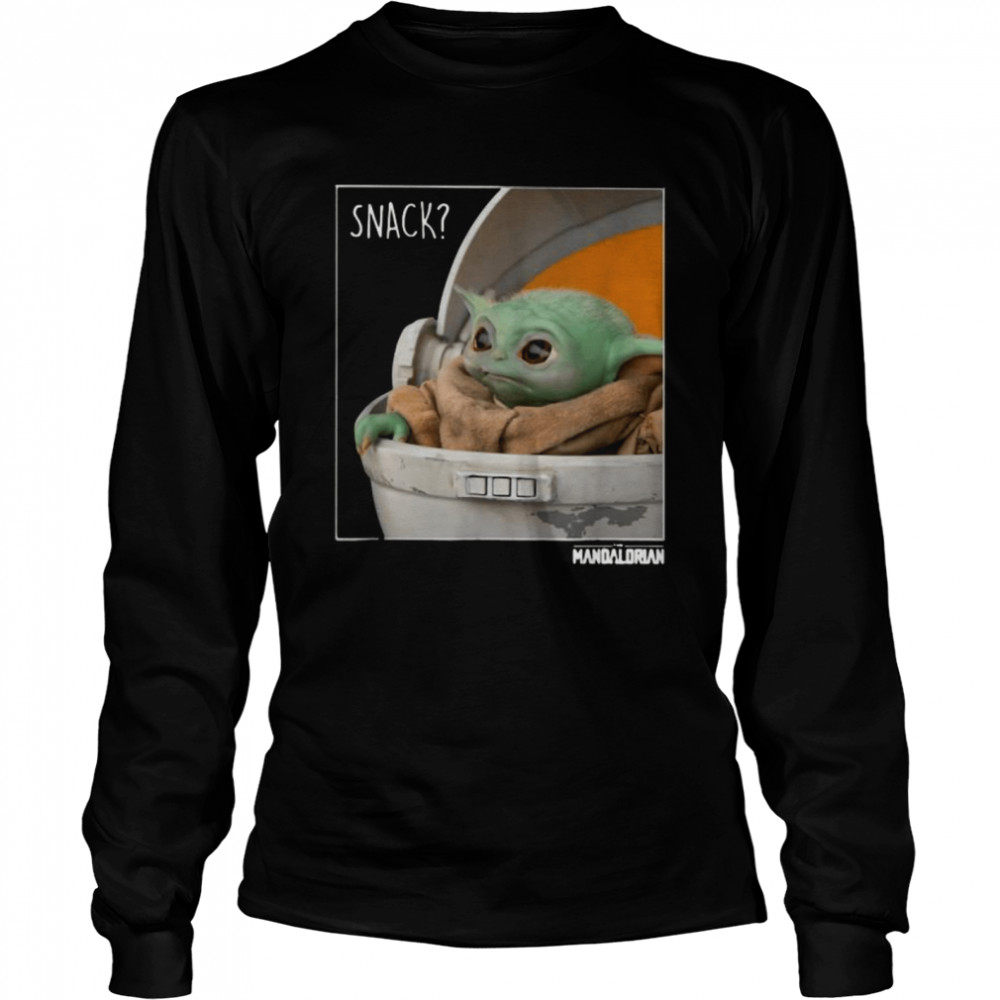 Snack Baby Yoda The Mandalorian Star Wars  Long Sleeved T-shirt