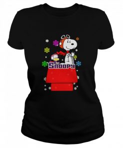 Snoopy And Woodstock Merry Christmas  Classic Women's T-shirt